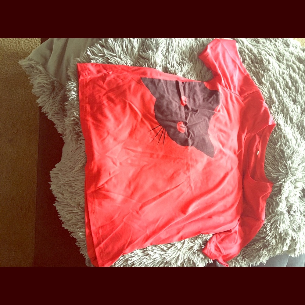2 blk cat t shirts